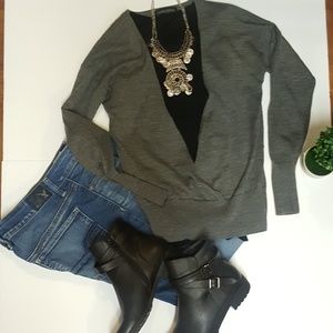 Banana Republic Extra Fine Italia Merino Wrap Top